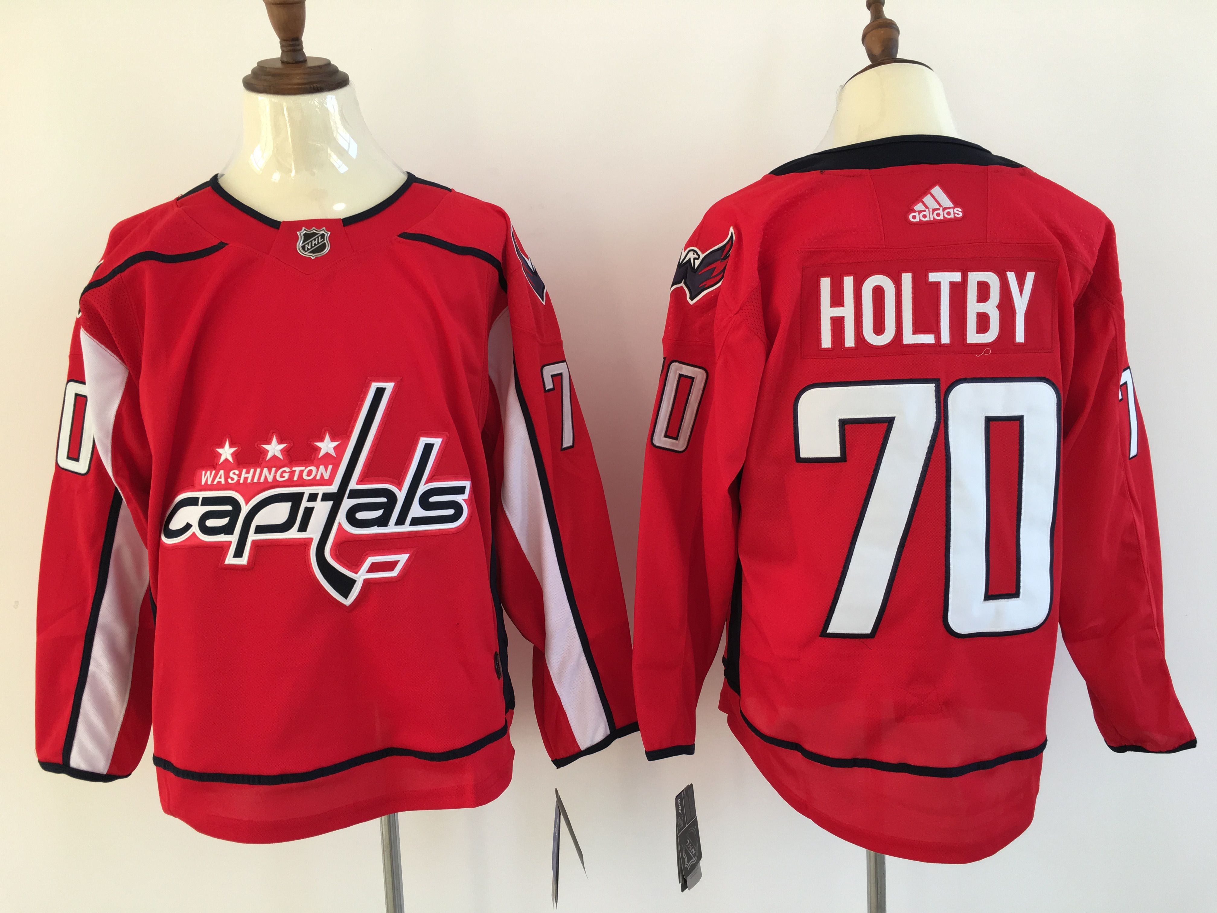 Men Washington Capitals 70 Holtby red Adidas Hockey Stitched NHL Jerseys